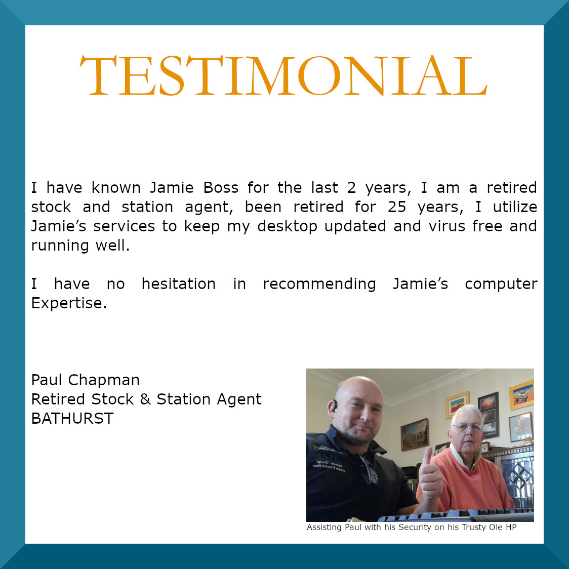 Testimonial PaulChapman